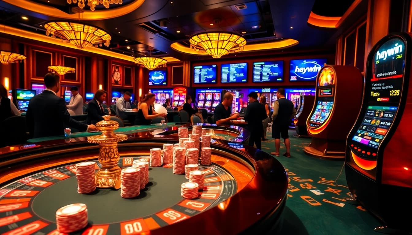 Experience high-stakes gaming at hay.win with a vibrant casino scene filled with excitement.