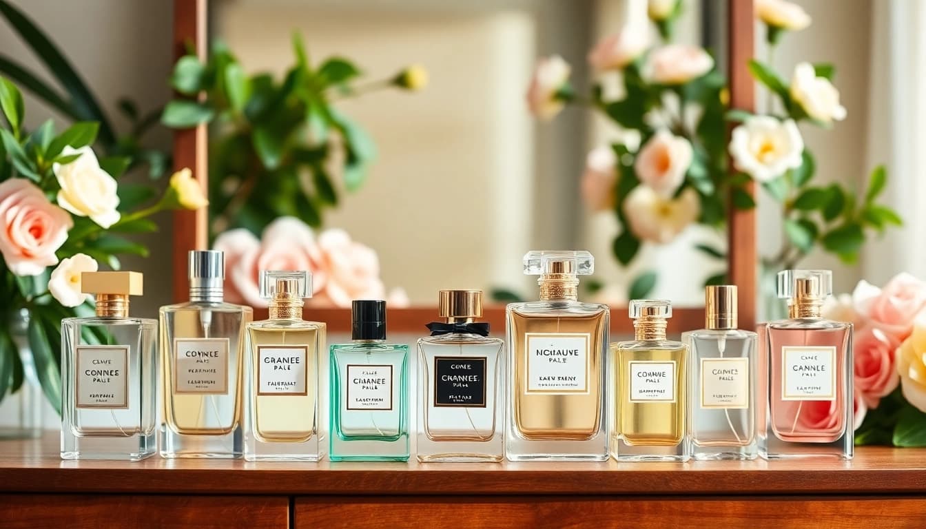 Categorizing cheap perfume alternatives in an elegant display of affordable fragrances.