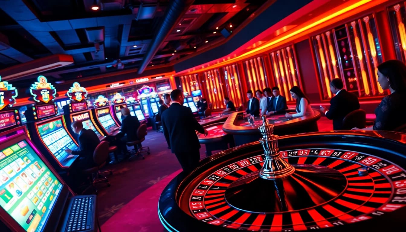 Players enjoying excitement at the F 168 casino table with vibrant atmosphere.