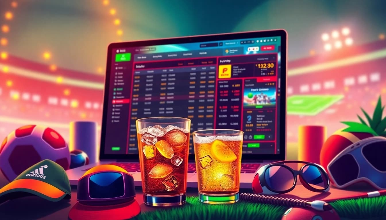 Experience the excitement of FB 88 with an engaging online sports betting scene showcasing live odds and vibrant colors.