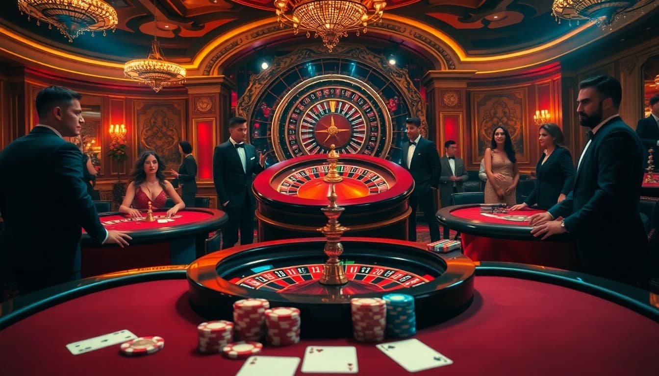 Experience the thrill of winning at 789win with poker chips and a roulette wheel.