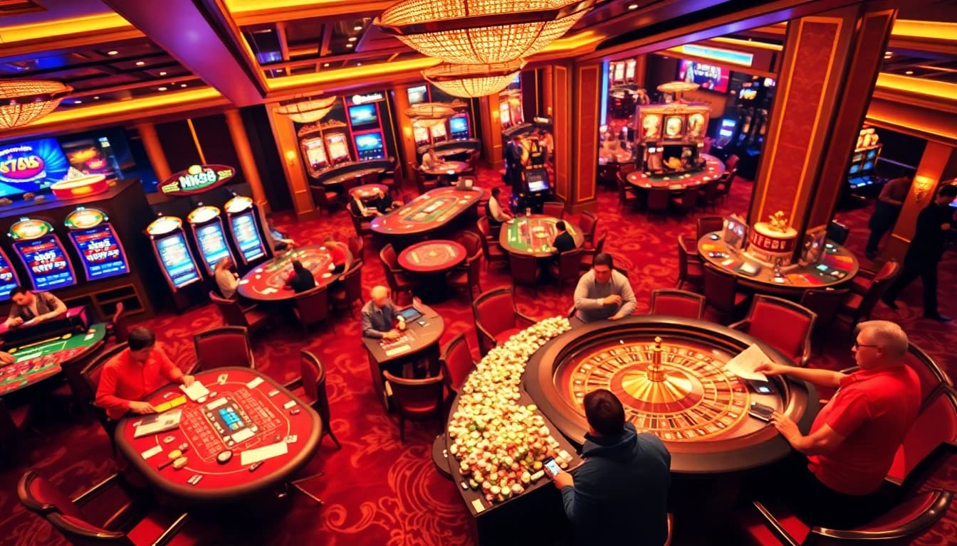 Experience the thrill of nk88 gambling at a vibrant casino with exciting games and luxurious decor.