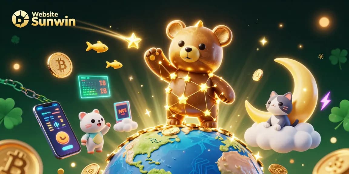 Experience winning thrills with Website Sunwin in this vibrant casino scene packed with gold coins and cosmic charm.