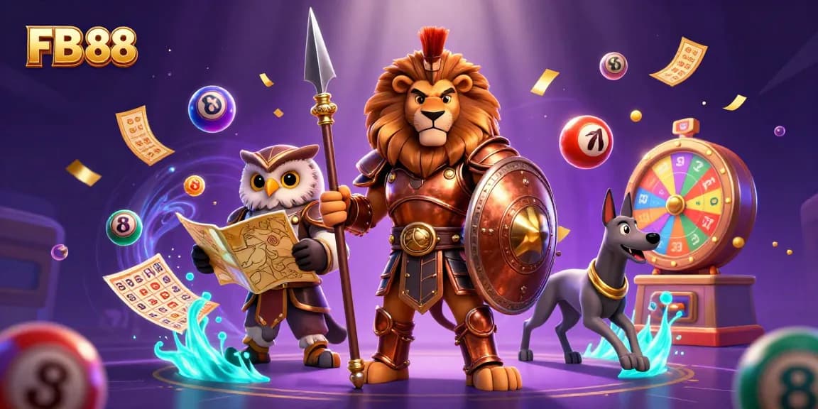 Engage with FB 88's exciting world of dynamic lottery action featuring colorful elements.