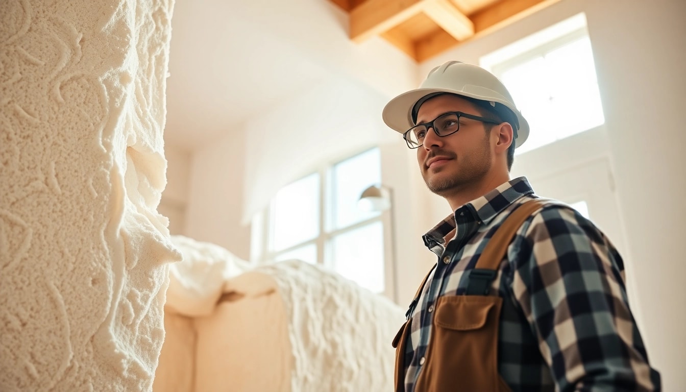 Lenders refusing spray foam insulation showcase a contractor evaluating insulation in a bright home.