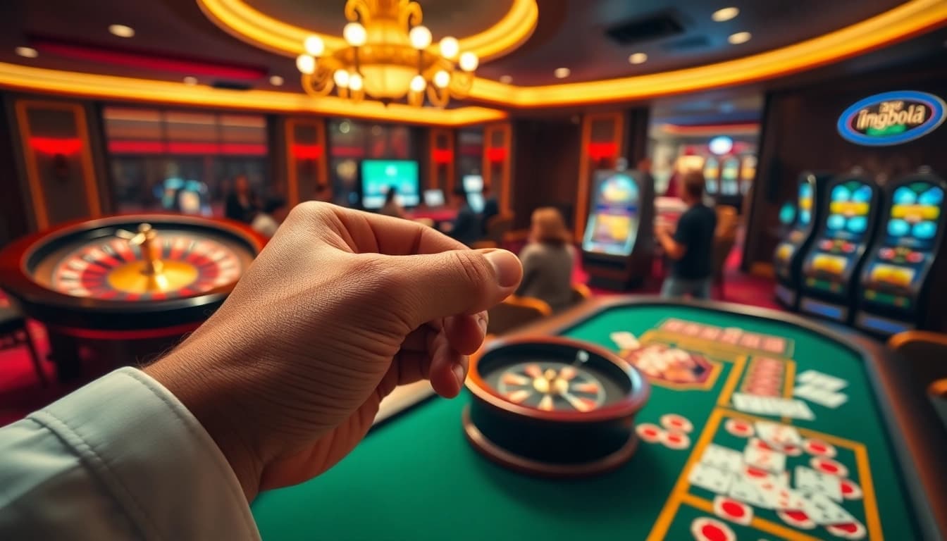 Experience online gaming excitement at ingatbola with vibrant casino elements and thrilling gameplay.