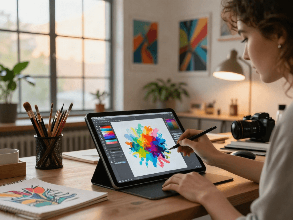 Creating AI-generated art in a digital workspace focusing on the use of ai nsfw techniques for artistic expression.