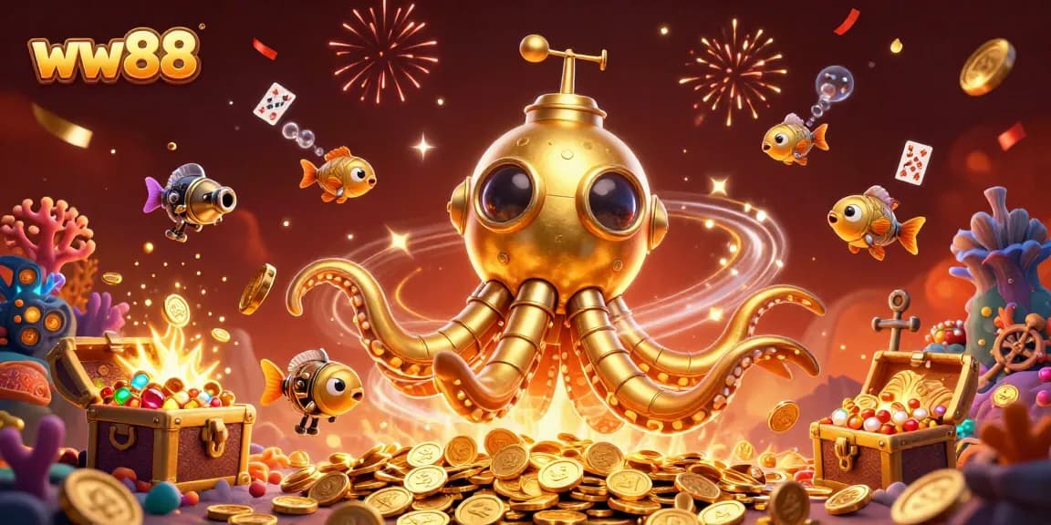 Experience thrilling moments with ww88's vivid underwater gaming adventure and gold treasures.