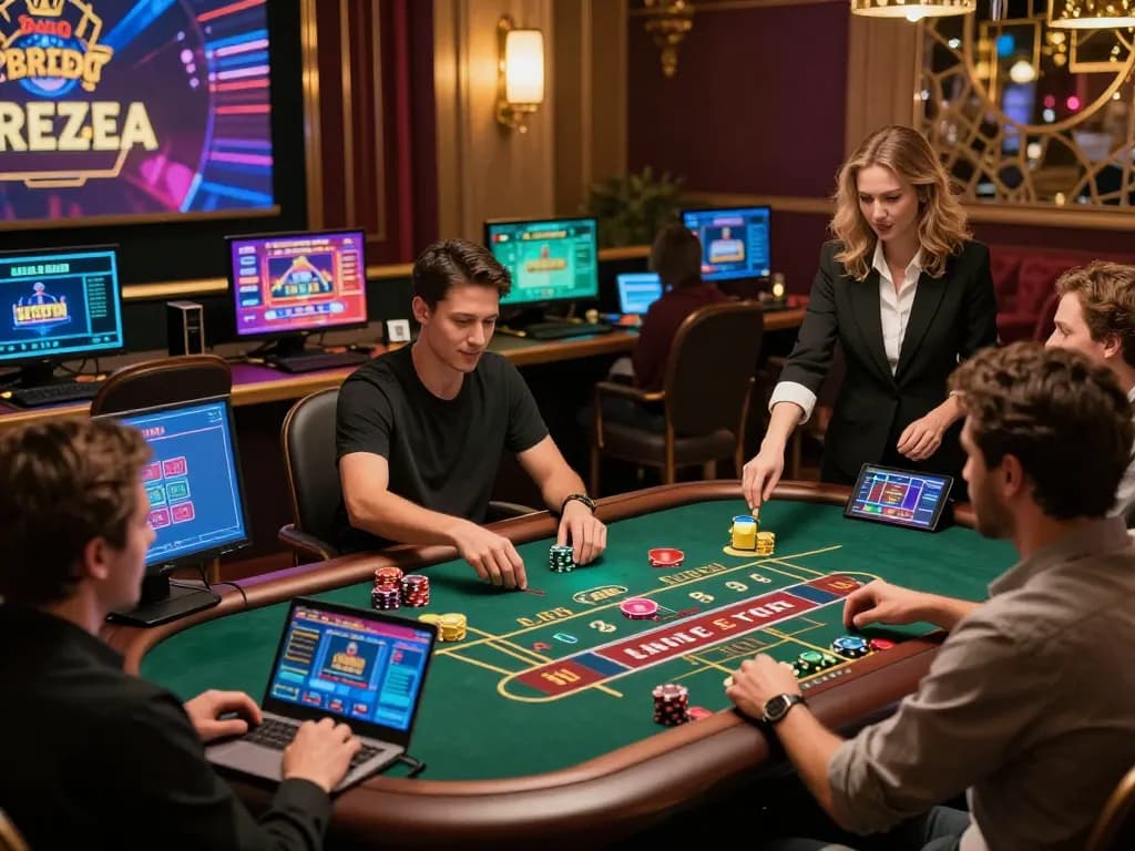 Players engage in dynamic live dealer games at xnk88, showcasing excitement and strategy.