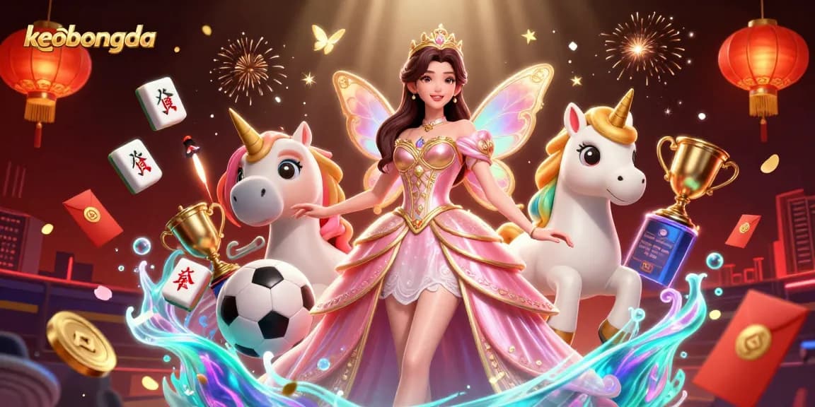 Engage with keobongda's vibrant sports betting scene featuring a glamorous Asian woman amidst dynamic gaming elements.