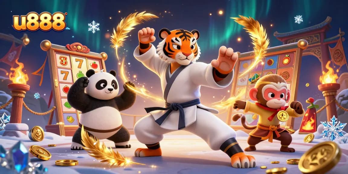 Play thrilling games at u888 while kung fu characters bring excitement to the casino atmosphere.