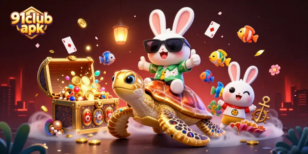 Engage in thrilling gameplay with 91club apk, featuring exciting casino elements and vibrant characters.