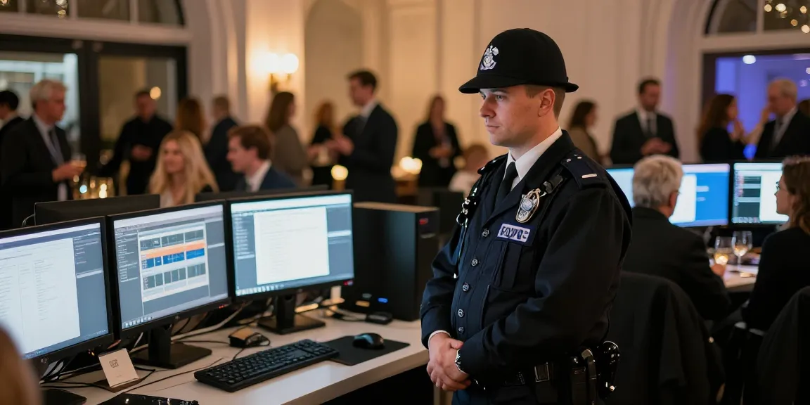 Trusted Security Company ensuring safety at a community event.