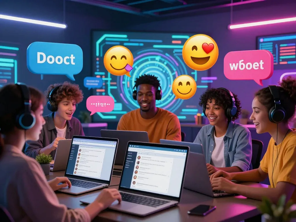 Engaging avatars in a vibrant spicy chatroom filled with colorful conversations.