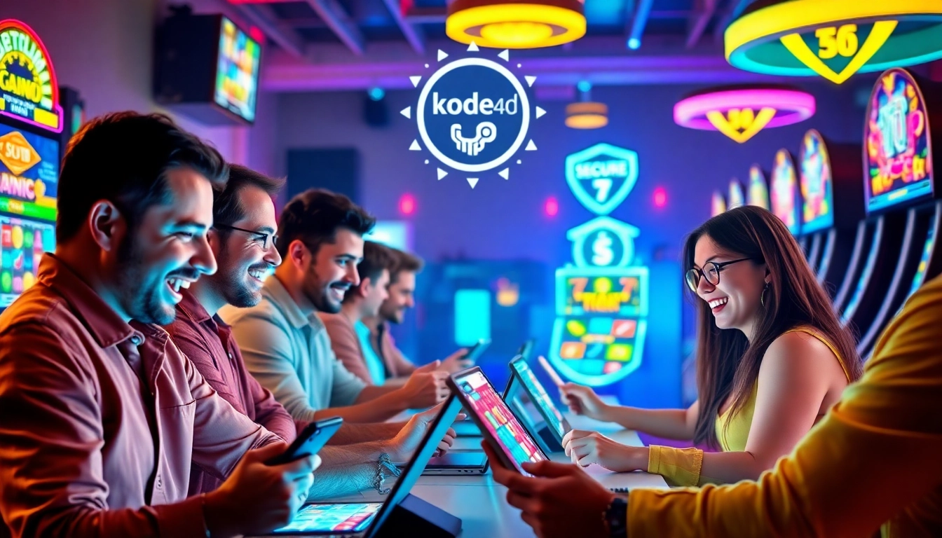 Kode4d link presented in an exciting online gaming scene with players enjoying vibrant slot games.