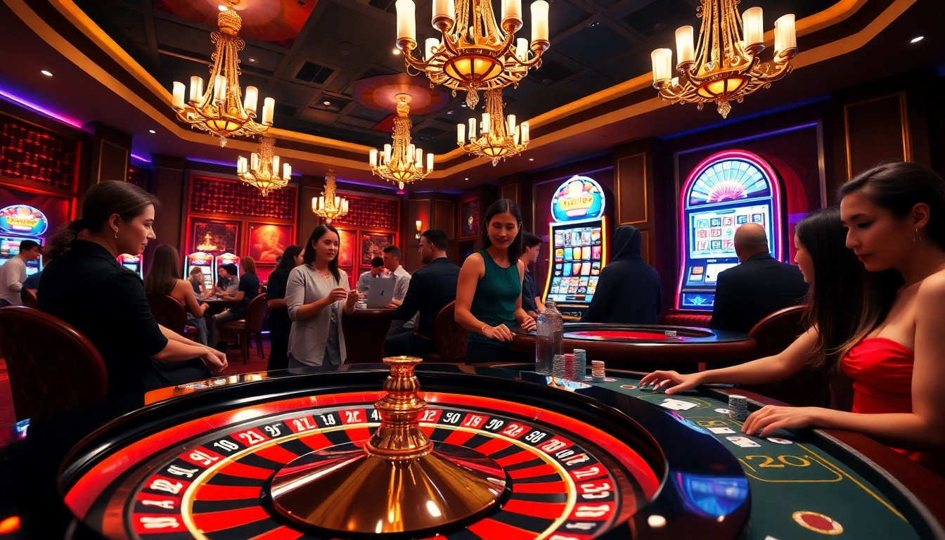 Experience excitement at https://mm88.in.net/ with professional gamblers at an upscale casino table.