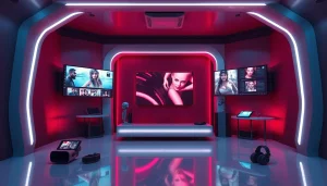 Immersive setting featuring advanced porn AI technology for adult entertainment
