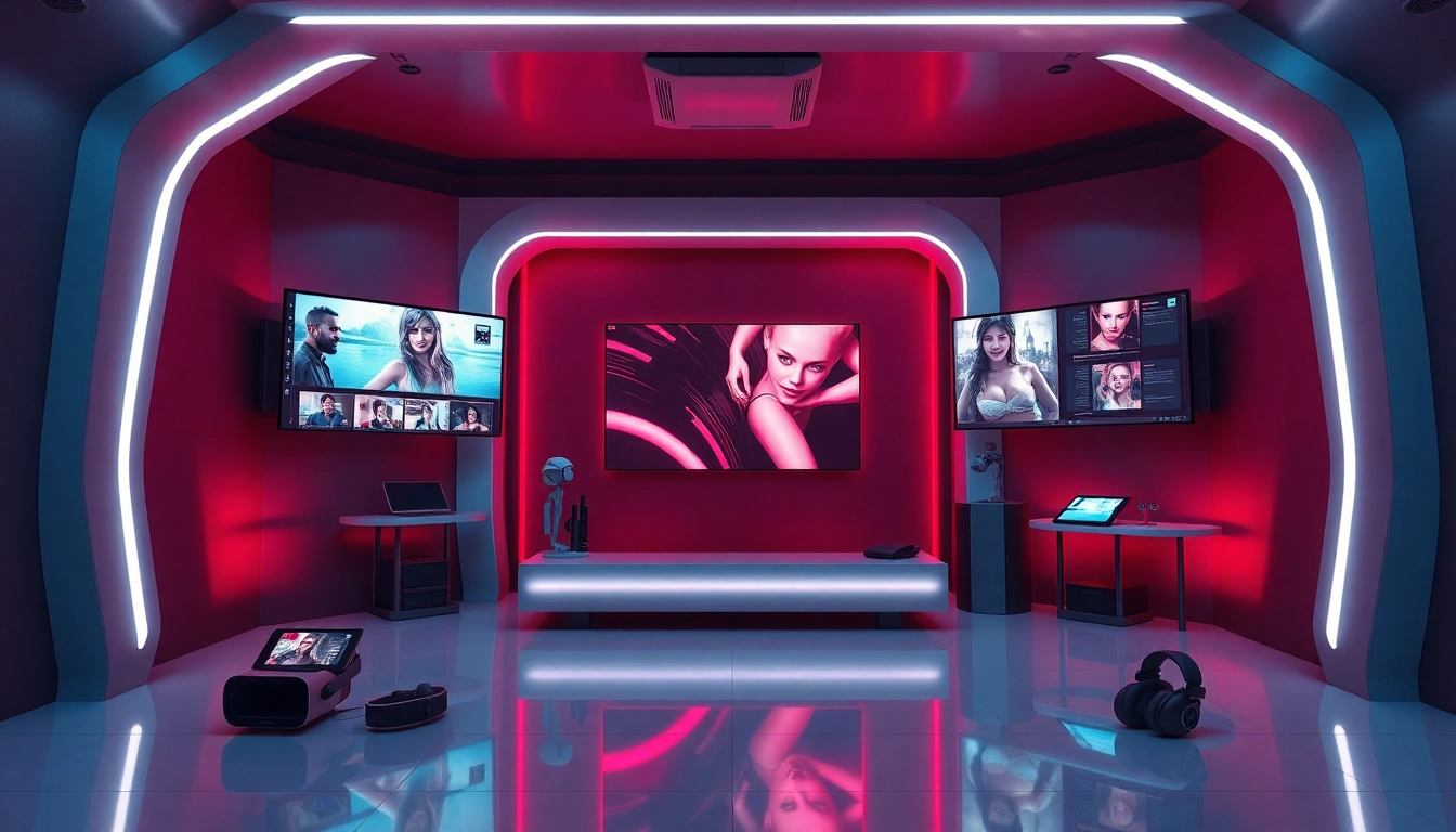 Immersive setting featuring advanced porn AI technology for adult entertainment