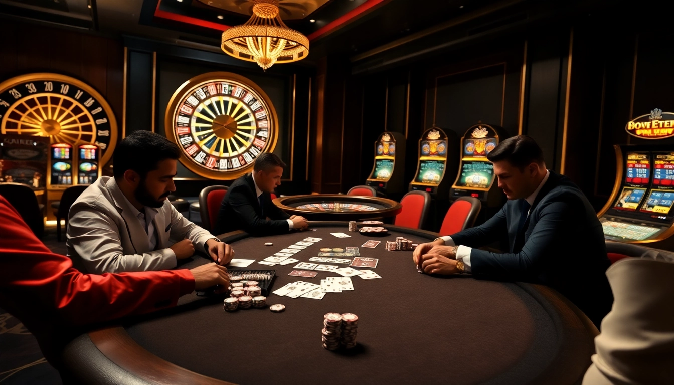 Experience the thrill of gaming at 11BET with an elegant poker scene featuring vibrant chips and a roulette wheel.