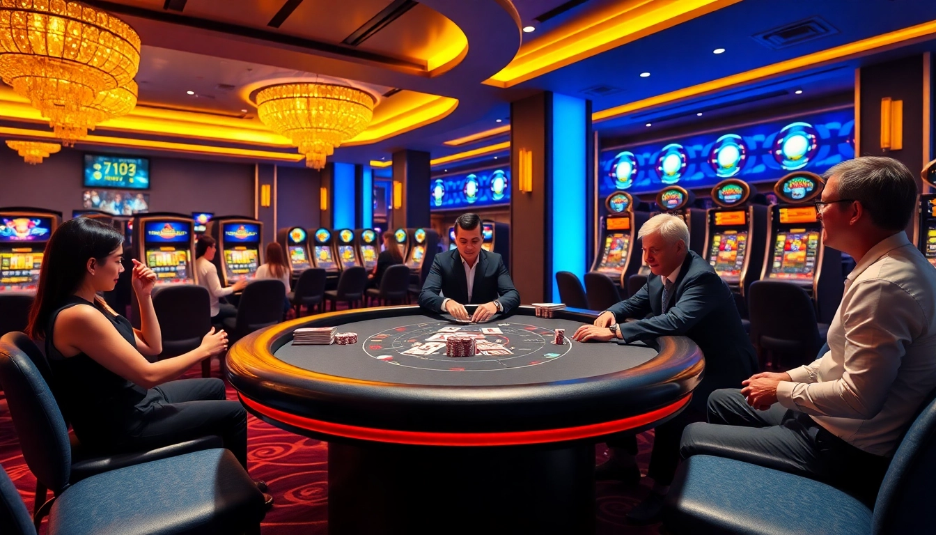 Experience the excitement of gg88 live casino games with a vibrant, elegant table scene.