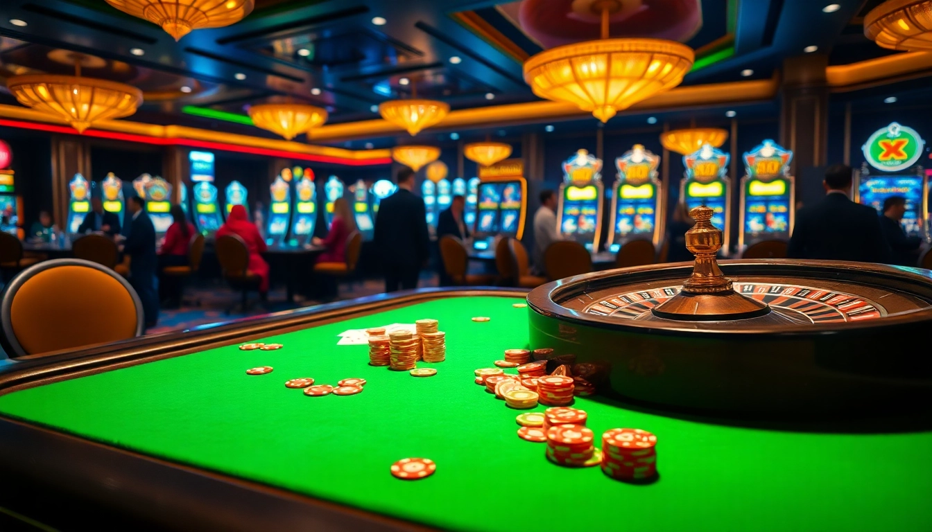 Engaging gamblers at a luxurious table game featuring kjc.ac branding elements.