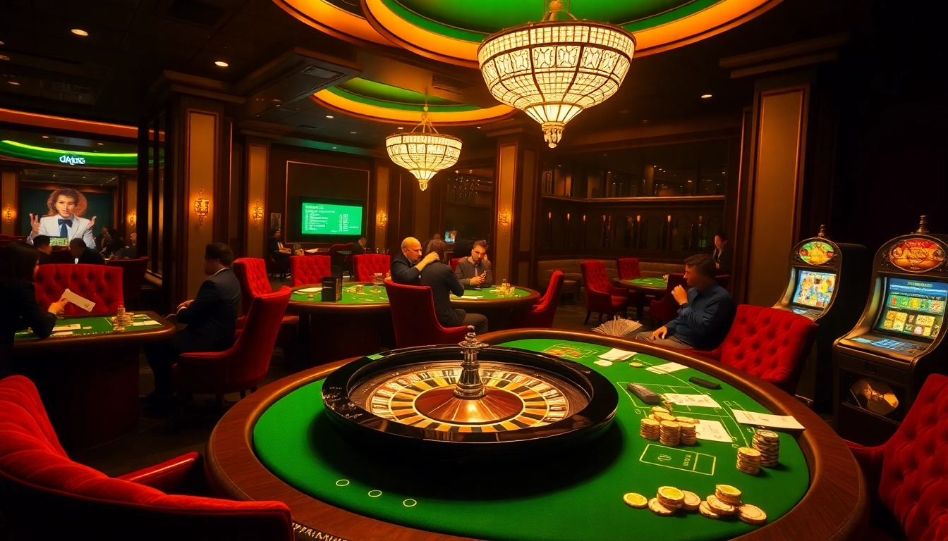 Gamblers enjoy an exciting round at the casino with da88 strategies in play.