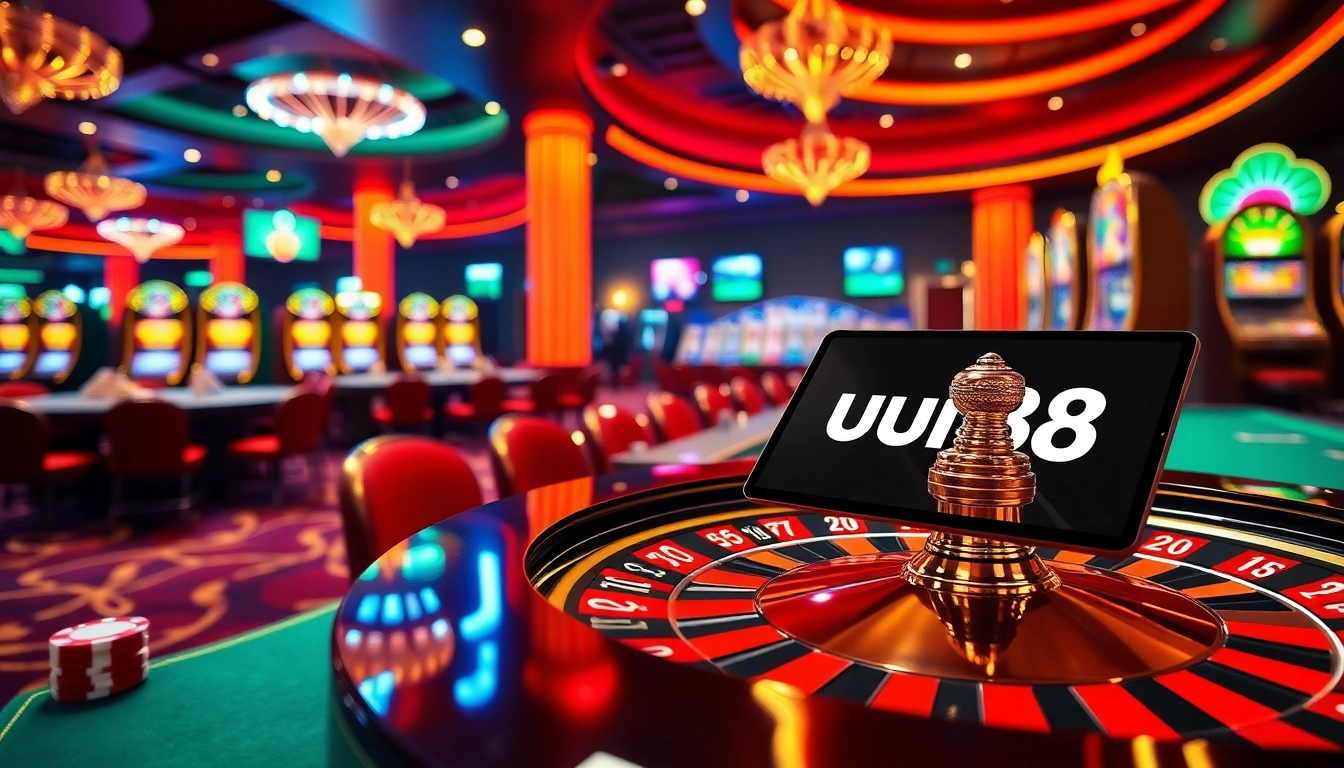 Experience the thrill of uu88 casino gaming with action-packed roulette and vibrant gaming visuals.