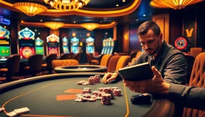 Engage with thrilling casino gameplay as game ai enhances strategic decisions around poker chips and cards.