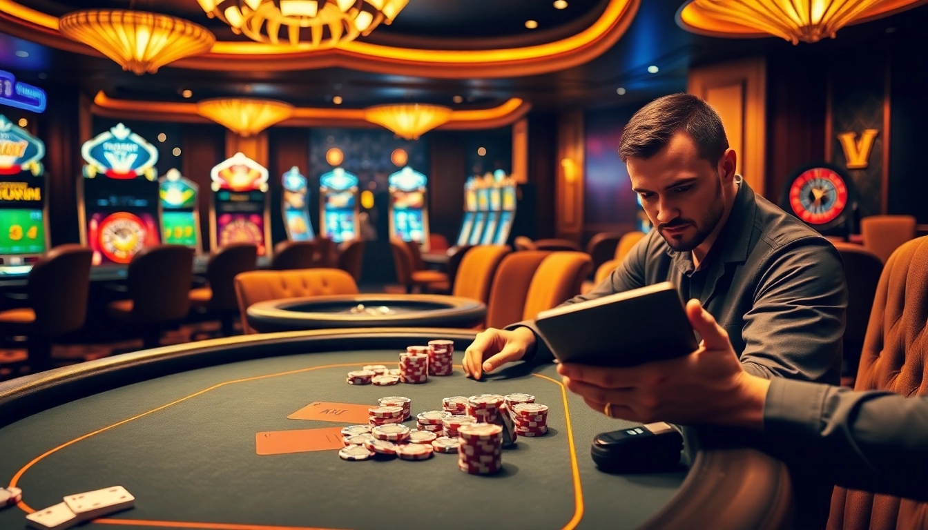 Engage with thrilling casino gameplay as game ai enhances strategic decisions around poker chips and cards.