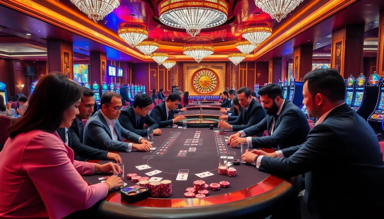 Players strategizing at a high-stakes table during an exciting ww88 casino night.