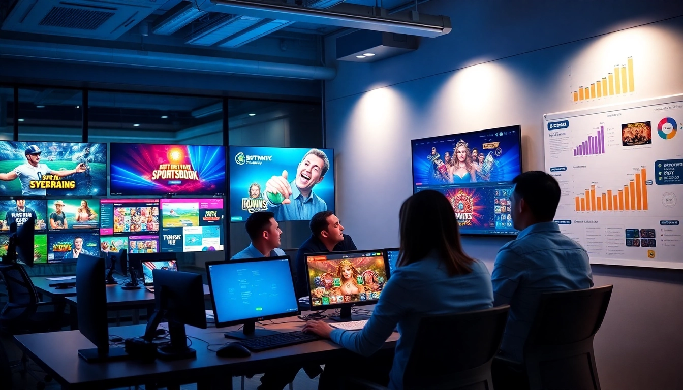 S666.nyc's online gambling platform showcasing modern interfaces and diverse professionals collaborating.