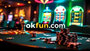 Experience the thrilling casino atmosphere of okfun com with vibrant games and betting excitement.