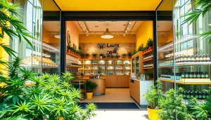 Engaging visual representation of Cannabis shop association Lloret de Mar with vibrant products.