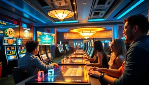 Experience the thrill of online gaming at w88.nyc, featuring a vibrant casino atmosphere with baccarat, blackjack, and slot machines.