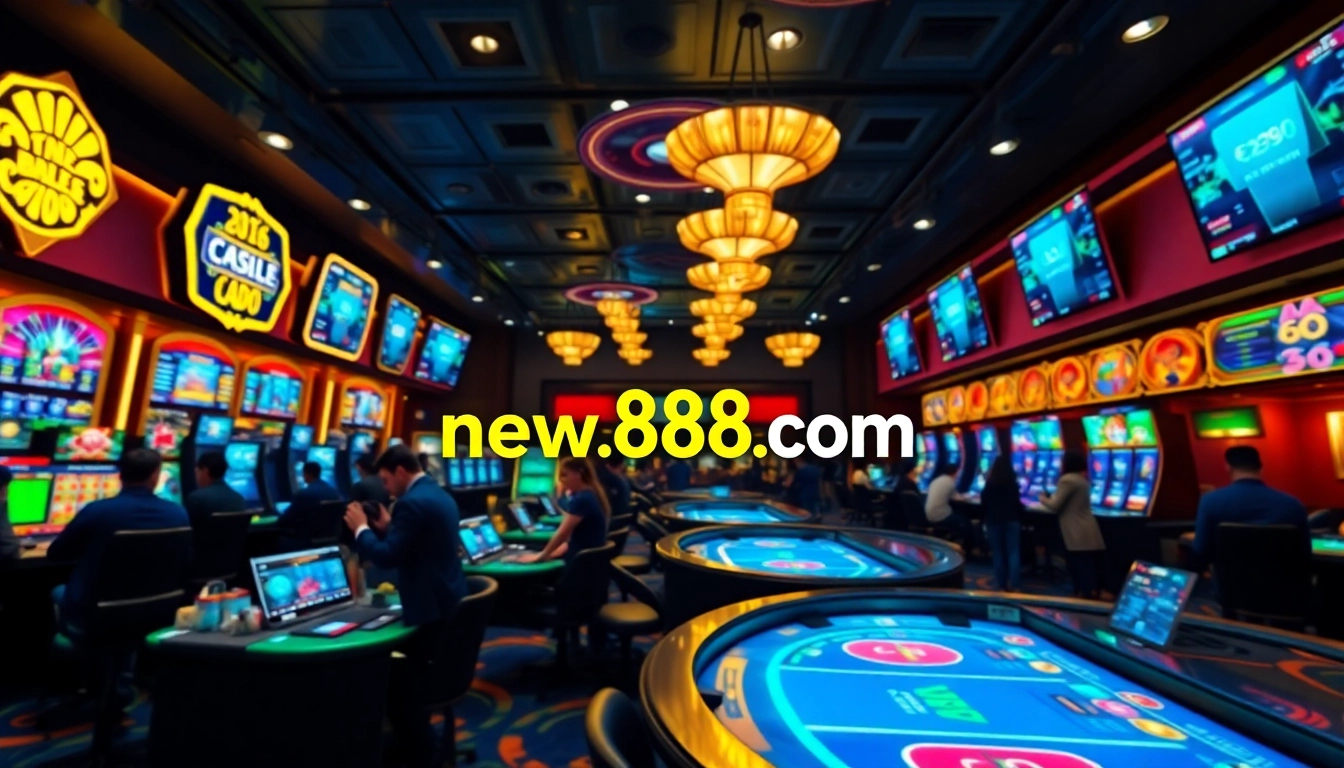 Engaging gaming scene featuring new88go.com logo with players in action.