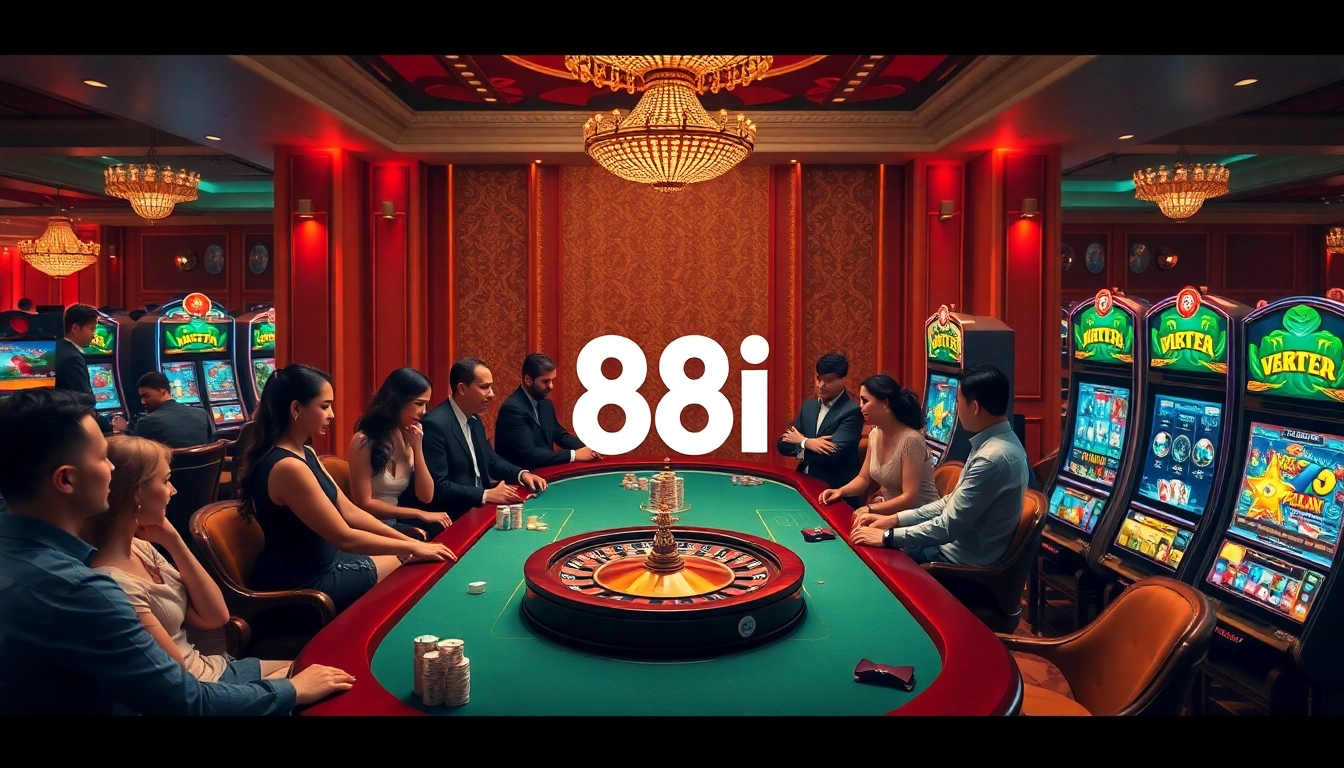 Experience thrilling gaming action at 88i with vibrant roulette and poker gameplay.