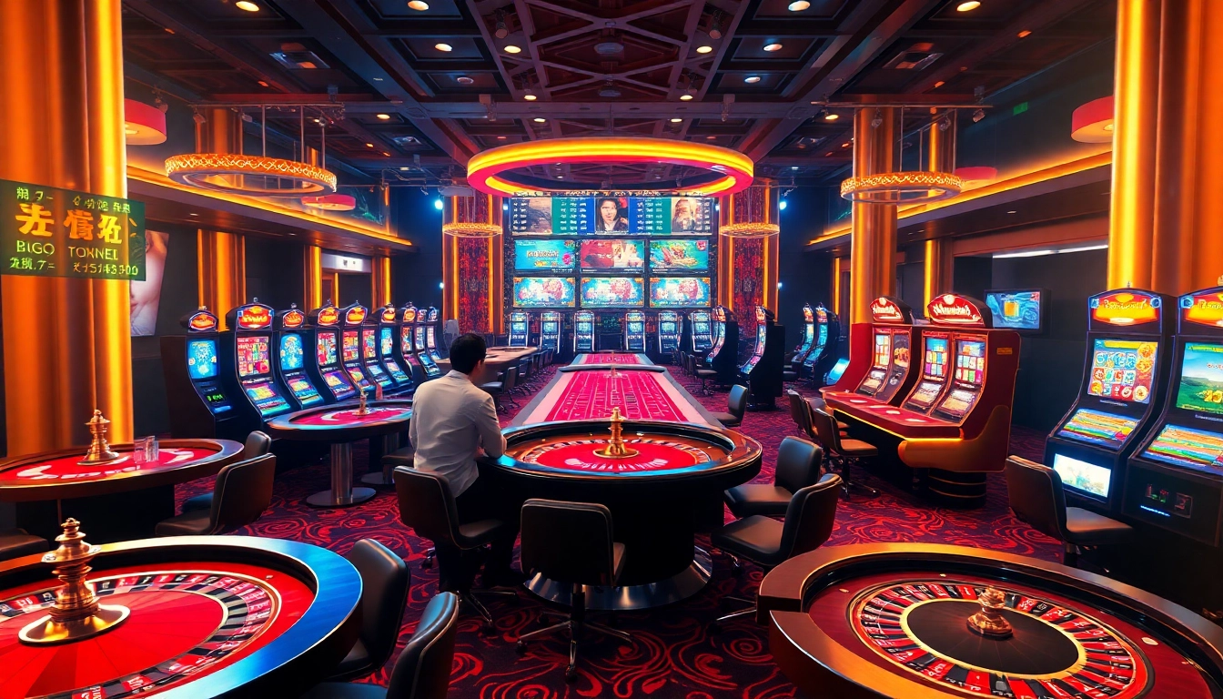xocdia88 online gaming scene showcasing vibrant casino tables and dynamic game screens